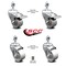 Service Caster Semi Steel Swvl TS Caster w/Roller Bearing-3"Wheels&12MM Stems-2 w/TTL BRK, 4PK SCC-TSTTL20S315-SSR-M1215-2-S-2 - alternate 4